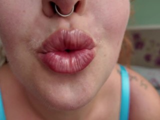 busty girlfriend admits she has a BREEDING KINK, begs for impregnation while ball sucking