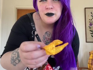 POV Goth Babe Stuffs You