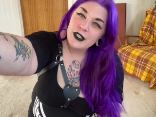 POV Goth Babe Stuffs You
