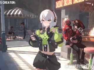 Nicole Demara from Zenless Zone Zero lets me cum on top of her (Misfitbite animation) - Jazziuu