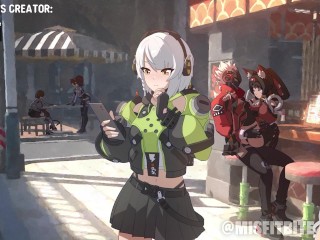 Nicole Demara from Zenless Zone Zero lets me cum on top of her (Misfitbite animation) - Jazziuu