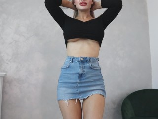 Hot milf stepmom caught stepson jerking off while her husband was away at work