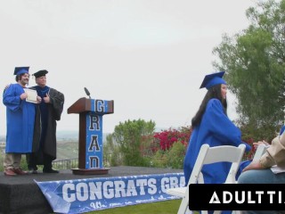 ADULT TIME - POV Sneaky Public Fuck Ends In First 3-Way For Innocent Alona Bloom And Lily Starfire