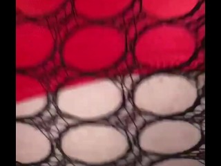 Quicky in Public rest area - fishnets