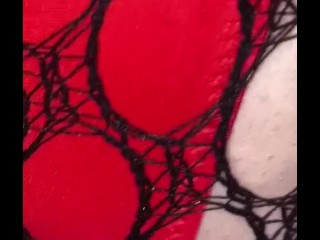 Quicky in Public rest area - fishnets