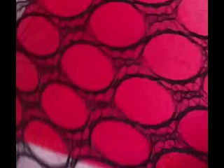 Quicky in Public rest area - fishnets