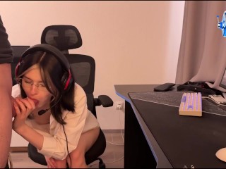 My stepsister was playing on the computer instead of studying and I fucked her for it.