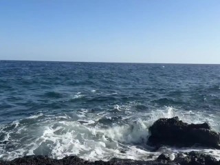 Stranger girl helping to pee guy at the public beach compilation