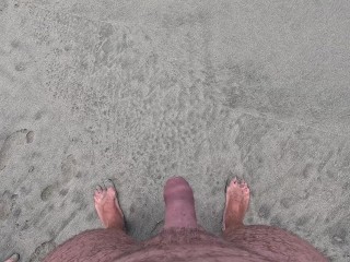 Stranger girl helping to pee guy at the public beach compilation