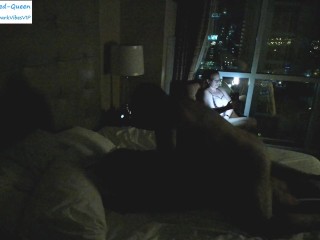 Cuckquean Wife Watches And Films From Cuck Chair In Vegas Hotel As Husband Fucks Another Woman