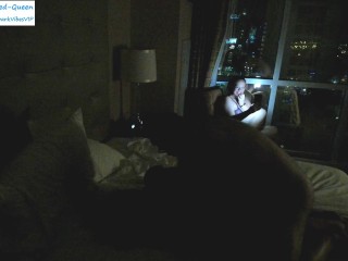 Cuckquean Wife Watches And Films From Cuck Chair In Vegas Hotel As Husband Fucks Another Woman