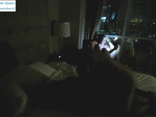 Cuckquean Wife Watches And Films From Cuck Chair In Vegas Hotel As Husband Fucks Another Woman