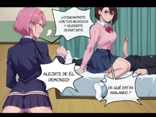 Aira Shiratori y Momo Ayase montan la enorme verga de Okarun - Dandadan Hentai