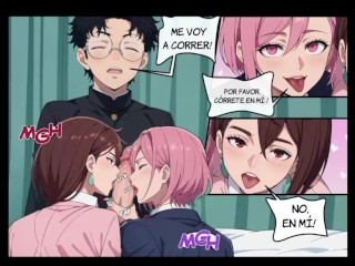 Aira Shiratori y Momo Ayase montan la enorme verga de Okarun - Dandadan Hentai