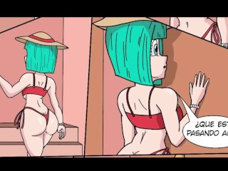 Dragon Ball z: Milk monta la verga Roshi mientras Goku entrena