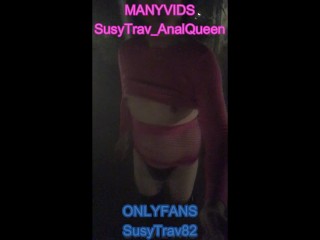 pink sissy slutwalk outdoor public exposed flashing tits bottomless