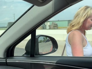 See Through Braless in the Bakery