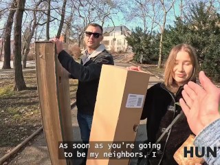 HUNT4K. I closed my BF’s eyes with banknotes and sucked stranger’s cock! I’m not that shy