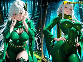 Echidna from Re:Zero gulps cum and moans like a slut