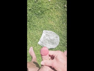 Pissing a huge piss in my rubber pants, followed by a long wank outdoors.