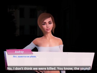 SEX Amnesia - Lover Sim EP# 6 | Jerking off my dick with her feet