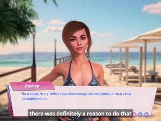 SEX Amnesia - Lover Sim EP# 6 | Jerking off my dick with her feet