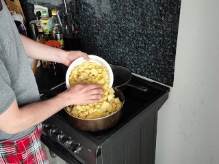 Жареная картошка с мясом