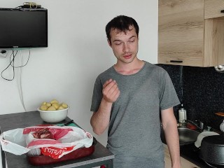 Жареная картошка с мясом