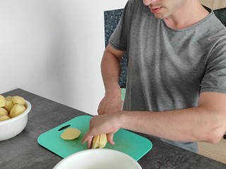 Жареная картошка с мясом