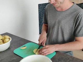 Жареная картошка с мясом