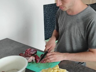 Жареная картошка с мясом