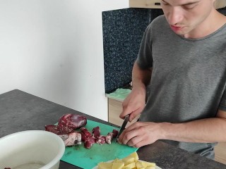 Жареная картошка с мясом