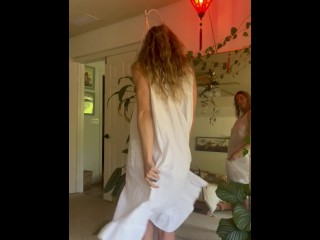 Trying on Sexy Dresses with Nothing Underneath: Help Me Choose Which One!