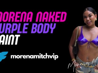Morena Fully Naked in Purple Body Paint — Her Wildest Video on PH!