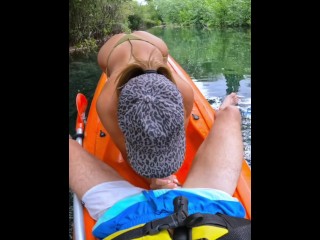 Fastest Cum Outdoors? She Rides Him Hard on a Kayak – Pure Pleasure Vertical