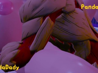 Attack On Titan 3D hentai - Annie Leonhart sex with iron Titan at her bedroom at night