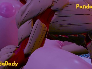 Attack On Titan 3D hentai - Annie Leonhart sex with iron Titan at her bedroom at night