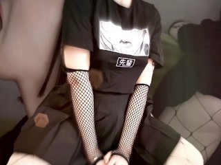 Altgirl is shy to show her face, but agreed to a blowjob