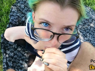 cute schoolgirl with glasses loves sex after school