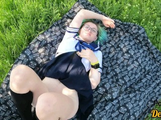 cute schoolgirl with glasses loves sex after school