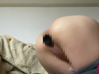 美少女JKがアナル拡張して広がった尻穴をひくひくさせる