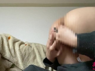 美少女JKがアナル拡張して広がった尻穴をひくひくさせる