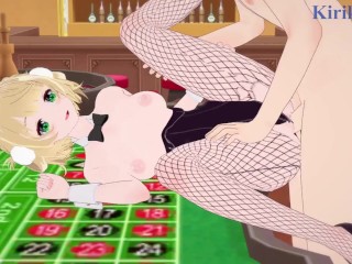 Shigure Ui (Bunny Girl) and I have intense sex in the casino. - VTuber Hentai