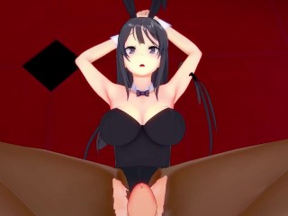 Bunny Girl Mai Sakurajima from Rascal Dream of Bunny Girl Gives You The Best Footjob Ever