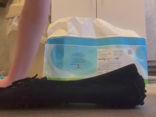 Walking NAKED in loafers and having sex with my loafers.