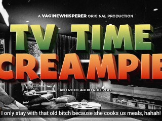 TV Time with Step-Daddy… Turns Into Sneaky Breeding Time 🤫 (An Erotic Audio Drama)