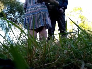 Hold on to your mother-in-law's sexy ass while she jerks off your cock and you're guaranteed to cum