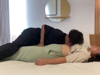 A pair of lovers fuck until they cum and get wet