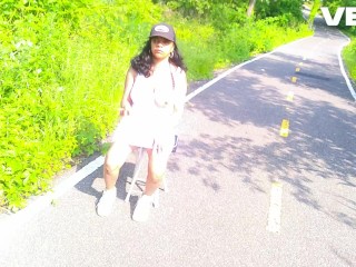 SEX OUTSIDE ON PUBLIC BIKE TRAIL PARK TREES WOODS JUNGLE