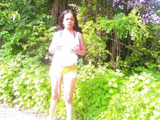 SEX OUTSIDE ON PUBLIC BIKE TRAIL PARK TREES WOODS JUNGLE